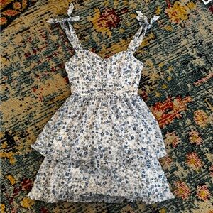 Juniors' Printed Sweetheart-Neck Fit & Flare Dress